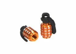 Outlet 🔔 Mon Ster Grenade Valve Stem Cap Set (Set Of 2) 💯 -Golden Sales Shop e41 8731 1