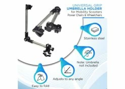 Top 10 🌟 Mon Ster Universal Grip Umbrella Holder For Mobility Scooters, Power Chairs, & Wheelchairs 😉 -Golden Sales Shop e41 9925 i2