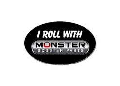 Top 10 ⌛ Mon Ster "I Roll With Monster Scooter Parts" Sticker ✔️