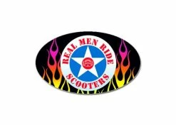 Wholesale ❤️ Mon Ster "Real Men Ride Scooters" Sticker 😀