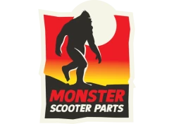 Outlet 🧨 Monster Scooter Parts Sasquatch Sticker 🌟 -Golden Sales Shop sundown squatch
