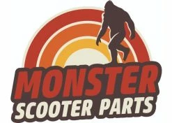 Outlet 🧨 Monster Scooter Parts Sasquatch Sticker 🌟 -Golden Sales Shop sunrise squatch